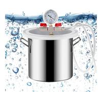 Cámara de vacío para desgasificar yeso y estabilizador de madera, capacidad de 19 galones, diseño grande de acero inoxidable