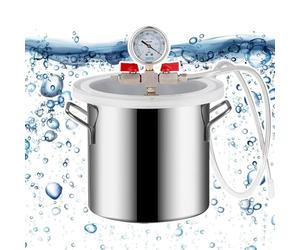 Cámara de vacío para desgasificar yeso y estabilizador de madera, capacidad de 19 galones, diseño grande de acero inoxidable