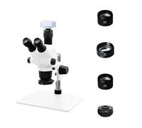 Cámara De Vídeo 4K 48MP, Conjunto Microscopio Estéreo Focal Simultáneo 3,25-130X con Soldadura PCB Teléfono Objetivo Auxiliar 0,7X,5X 2X NíTido Y Preciso