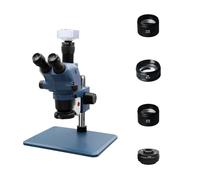 Cámara De Vídeo 4K 48MP, Conjunto Microscopio Estéreo Focal Simultáneo 3,25-130X con Soldadura PCB Teléfono Objetivo Auxiliar 0,7X,5X 2X NíTido Y Preciso