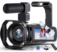 Cámara de video 8K 64MP videocámara IR visión nocturna Vlogging Cámara 18X Zoom WiFi cámara digital para YouTube 3.0 pulgadas videocámara de pantalla táctil con tarjeta SD de 64 GB, 2 baterías