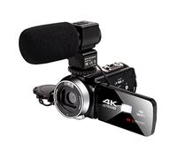 Cámara de Video, Cámara de Video 4k 4 8MP Video Digital videocámara for Vlog Recorder WiFi CAM NOWSHOT Time-Lapse Touch Pantalla la(Standard,CAM Mic)