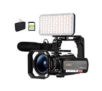 Cámara de Video, Cámara de Video 4K Videocámara transmisión en Vivo Vlog Profesional Zoom óptico 12X