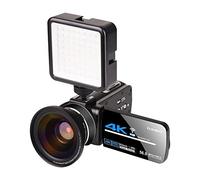 Cámara de Video, Cámara de Videos 4k Videocámara 5 6MP WiFi Vlogging for Vlog Recordinglandscape Touch Screen Vision Vision Digital Zoom Camera(16GB SD Card,AF2 Flash Lens)