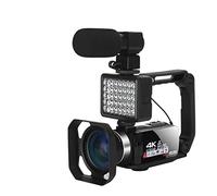 Cámara de Video, Cámara de vlogging Digital de videocomisión de Videos 4K con micrófono Ultra HD 48MP 3.0 Vlogging de rotación de 270 Grados for cámara Web(128G SD Card)