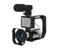 Cámara de Video, Cámaras Digitales 4k, videocámara Profesional for cámara de vídeo Vlog Cámara WiFi de 48MP Cámara con Zoom Digital 18X Cámara Web Digital(64GB,A)