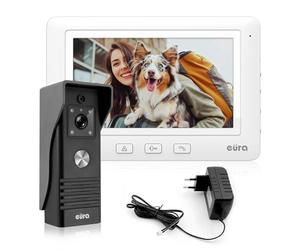 Cámara de vídeo con cable Eura VDP-45A3 Alpha 4-x con pantalla a color de 7" y zoom blanco
