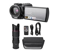 Cámara de Video con videocámara, cámara Digital con Zoom VBESTLIFE4K HD WiFi 16X, Pantalla táctil HD de 3.0, cámara de Video de visión Nocturna con teleobjetivo y batería. (# 1: teleobjetivo)