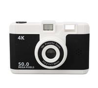 Cámara de Vídeo Digital Portátil, Luz de Relleno Tipo C Carga Pantalla de 2,4 Pulgadas 1080P Cámara Digital ABS para Viajes (Black)