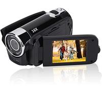 Cámara de Video Digital Videocámara 720P 16MP Full HD Rotación 270 ° Gran Angular Grabador de cámara vlogging Pantalla IPS de 3.0 Pulgadas Videocámaras Zoom 16X Batería de Litio NP5C