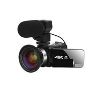 Cámara de Video, Full 4K UHD Cámara Digital Stream Camera Vlog Videocámara 18X 48MP Grabadora de Video Webcam Time Lapse(No SD Card,with Lens Mic)