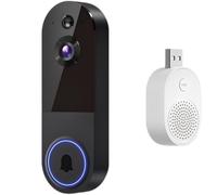 Cámara de video inalámbrica con vista en vivo HD, sistema de seguridad inteligente para el hogar, carga USB, detección humana IA, conversación bidireccional, visión nocturna de hasta 33 pies, fácil