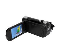 Cámara de Vídeo NDI PTZ con Pantalla a Color de 2,4 Pulgadas Luz de Relleno 16MP 1080P 16X Zoom Digital Grabación de Vídeo con Vibración - Videocámaras (Black)