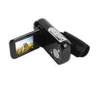 Cámara de video para grabar, videocámara 1080P de 16 MP con pantalla a color de 2 pulgadas, zoom de 16x, grabadora de video antivibración para registro de crecimiento de campus de viaje (negro)