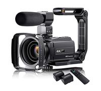 Cámara de vídeo para vlogging 4K Cámara de videas de video 4K con micrófono 4 8MP Vlogging Camera 16x Zoom 3.0 pulgadas Toque Touch IR Visión nocturna Wi-Fi vlog cámaras web Adecuado para grabación de