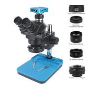 Cámara de Video VGA USB 1080P 48MP 2K 4K 50X 100X Juego microscopio trinocular estéreo simultáneo for reparación PCB Soldadura teléfonos(13MP USB HDMI)