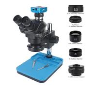 Cámara de Video VGA USB 1080P 48MP 2K 4K 50X 100X Juego microscopio trinocular estéreo simultáneo for reparación PCB Soldadura teléfonos(48MP 4K 2K USB HDMI)