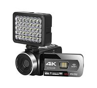 Cámara de Video, Video Vlogging Camcorder Auto Focus 4 8MP Cámara de vlogging de Zoom Digital Webcam con 2.4g Control Remoto inalámbrico(16G SD Card,AF6-Light)