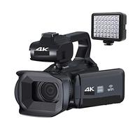 Cámara de vídeo Vlogging Cámara Grabadora Lanzamiento Cámara 4K Videocámaras Cámara web Cámara Ultra HD de 64MP Zoom 18X 4.0quot;Vídeo de la cámara de la pantalla táctil(16G SD Card,RX200-light)