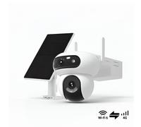 Cámara de videovigilancia exterior ezviz hb90x 2k 4g + wifi doble lente rotativa 360º con panel solar