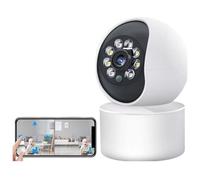 Cámara de Vigilancia, Cámara de 5MP, cámara vigilancia a Color con visión Nocturna Seguridad Doble Lente, vídeo Interior Seguimiento Humano automático AI