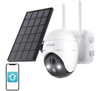 Cámara de Vigilancia Exterior WiFi 5MP con Panel Solar ZS-GX4S (Blanca) - IEGEEK