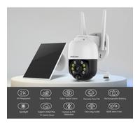 Cámara de vigilancia Foscam B4 WiFi 2K Exterior Batería Solar PIR Visión Nocturna Color IP65