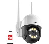 Cámara de vigilancia IP para exteriores C289 WiFi panorámica inclinable 3 MP IP66 con tarjeta microSD de 32 GB - ZOSI