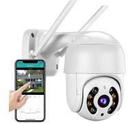 Cámara de vigilancia IP Wi-Fi para exteriores Full HD con 4 LED IR + 4 LED ZOOM microSD (IP66)