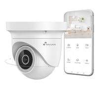 NIVIAN Cámara de Seguridad Motorizada 2K con WiFi, Detección de Movimiento, Visión Nocturna, Audio Bidireccional, Seguimiento Automático y Control por Voz y App Tuya