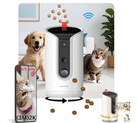 Cámara de vigilancia para mascotas 3M: vista de 360°, comedero, wifi y visión nocturna