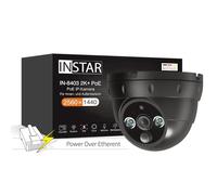 INSTAR IN-8403 2K+ PoE Negro - Cámara de vigilancia LAN/PoE con IA (AI) - Cámara IP - Power Over Ethernet - PIR - Visión Nocturna - Uso en Interiores y Exteriores - HomeKit - MQTT