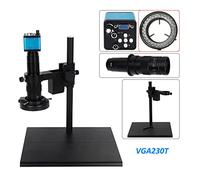 Cámara de visión artificial 1 6MP PCB Microscopio de reparación de chips HDMI VGA 1080P Cámara de microscopio industrial LED Luz de anillo 18 0x c Monte lente grande soporte de banco de trabajo Cámara