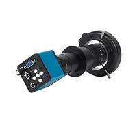 Cámara de visión artificial 1 6MP PCB Microscopio de reparación de chips HDMI VGA 1080P Cámara de microscopio industrial LED Luz de anillo 18 0x c Monte lente grande soporte de banco de trabajo Cámara