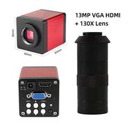 Cámara de visión artificial Completo HD 2K 48MP 21MP Laboratorio de video VGA HDMI USB Cámara de microscopio 13 0x 180x Zoom C Mount Lens for tarjeta de circuito impreso Mira la reparación del teléfon