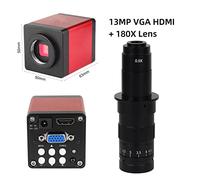 Cámara de visión artificial Completo HD 2K 48MP 21MP Laboratorio de video VGA HDMI USB Cámara de microscopio 13 0x 180x Zoom C Mount Lens for tarjeta de circuito impreso Mira la reparación del teléfon