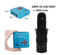 Cámara de visión artificial Completo HD 2K 48MP 21MP Laboratorio de video VGA HDMI USB Cámara de microscopio 13 0x 180x Zoom C Mount Lens for tarjeta de circuito impreso Mira la reparación del teléfon