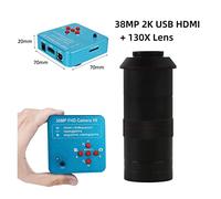 Cámara de visión artificial Completo HD 2K 48MP 21MP Laboratorio de video VGA HDMI USB Cámara de microscopio 13 0x 180x Zoom C Mount Lens for tarjeta de circuito impreso Mira la reparación del teléfon