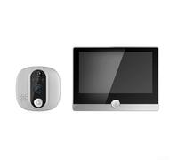 Cámara de visión inalámbrica de puerta con pantalla de 4.3 pulgadas, detección de movimiento PIR, monitor de mirilla digital WiFi 1080P para seguridad inteligente en el hogar