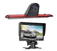 CáMara De VisióN Trasera Cámara HD De Tercera Luz Freno Visión Nocturna Reversa Respaldo para VW para Crafter 2004 2005 2006(7.0inch Monitor)