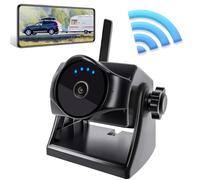 Cámara de visión trasera inalámbrica magnética 1080P, cámara de visión trasera WiFi con batería duradera, 90 días en espera, visión nocturna, IP69K, fácil instalación para camiones, remolques