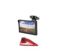 Cámara de Visión Trasera Monitor LCD Tft Trasero De 5 Pulgadas con Ventosa Y Soporte, CáMara De Luz De Freno Impermeable para BMW M3 Cámara de Visión