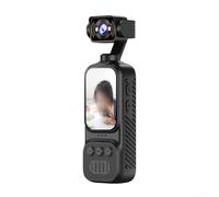 Cámara de vlogging, cámara de acción de mano, estabilización inteligente, grabadora de video de bolsillo giratoria de 270° para viajes, deportes, trabajo, pantalla de 2.0 pulgadas