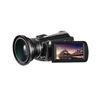 Cámara de Vlogging, Videocámara videocámara 4K Profesional 12X Zoom óptico for Blogger transmisión en Vivo filmación(Bundle A)