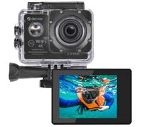 Cámara deportiva 4K Ultra HD, sensor CMOS 8 MP, Wi-Fi, pantalla LCD 2", sumergible 40 m, batería 1050 mAh, MicroSD hasta 64GB