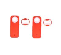 Cámara Deportiva con Lente Funda de Silicona para X4 Panorama Body Funda de Silicona Redonda A Prueba de Polvo y Caídas, Rojo
