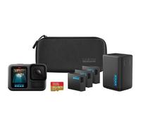 GoPro Paquete de batería extendida HERO13 Black: Incluye Cargador de batería Dual, 3 baterías Enduro, Tarjeta microSD de 64 GB, Soporte Adhesivo Curvo y Estuche para cámara
