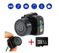 Camara Deportiva, Tiny Mini Camera HD Video Audio Recorder Webcam Y2000 Videocámara Small DV DVR Security Secret Nanny Car Sport Micro Cam con micrófono ,Al aire libre, Deportes, Vídeo(Cam add 32g tf