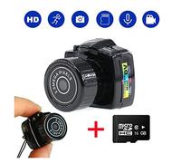 Camara Deportiva, Tiny Mini Camera HD Video Audio Recorder Webcam Y2000 Videocámara Small DV DVR Security Secret Nanny Car Sport Micro Cam con micrófono ,Al aire libre, Deportes, Vídeo(Cam add 16g tf