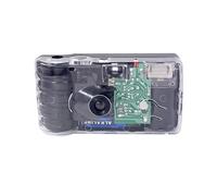 Cámara Desechable Transparente de Estilo Vintage de 35 mm, de un Solo Uso, con Flash y Cordón para Regalos, Fiestas y Viajes